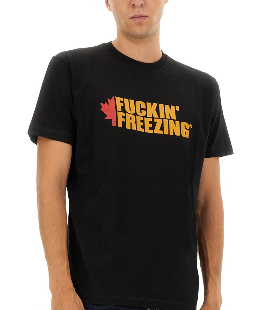 DSQUARED2 Черная хлопковая футболка, фото 4