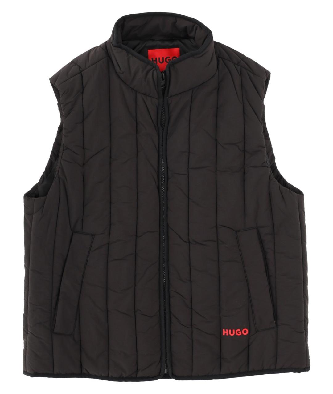 HUGO Черный полиамидовый жилет, фото 1