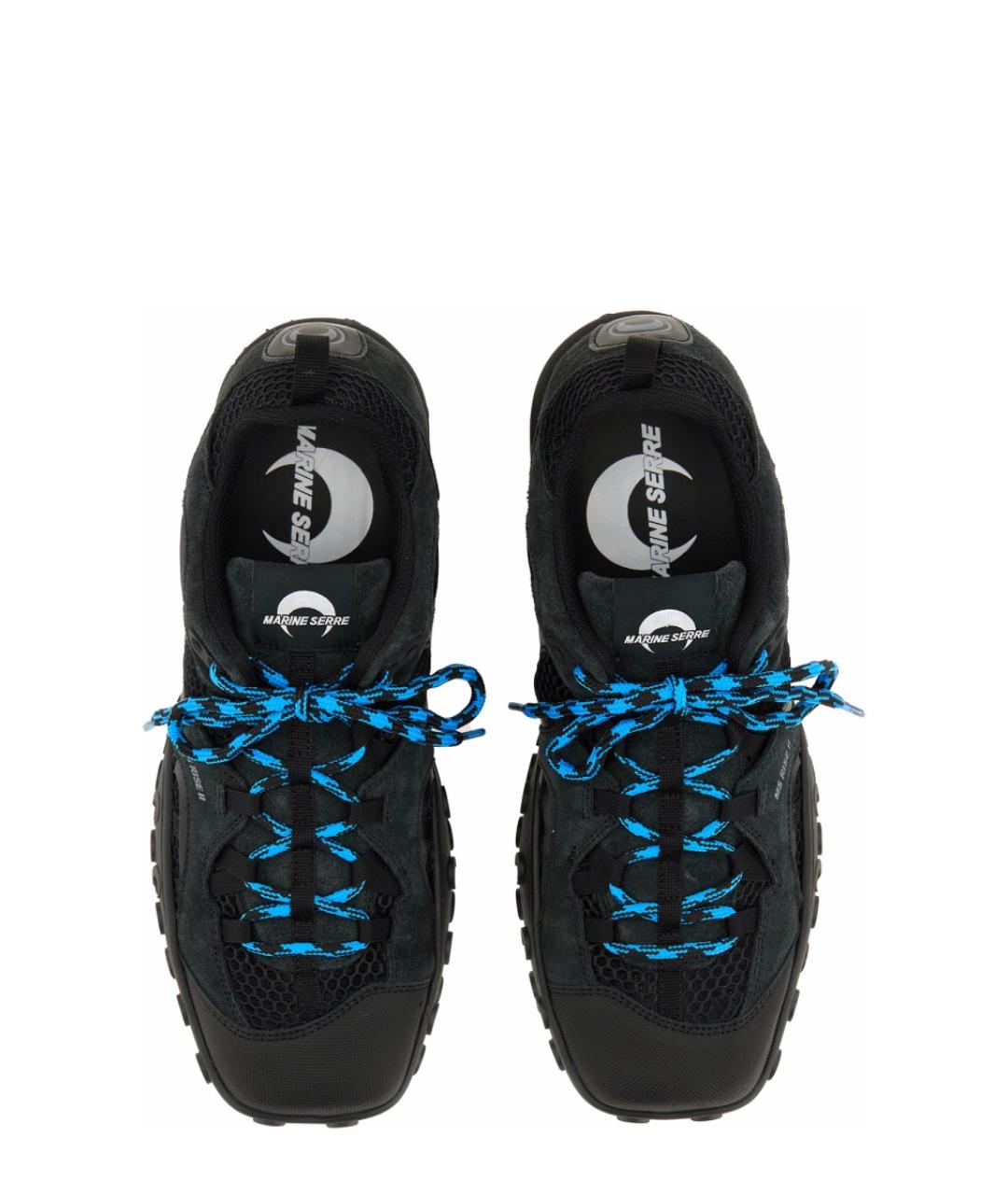 MARINE SERRE Черные кожаные кроссовки, фото 3