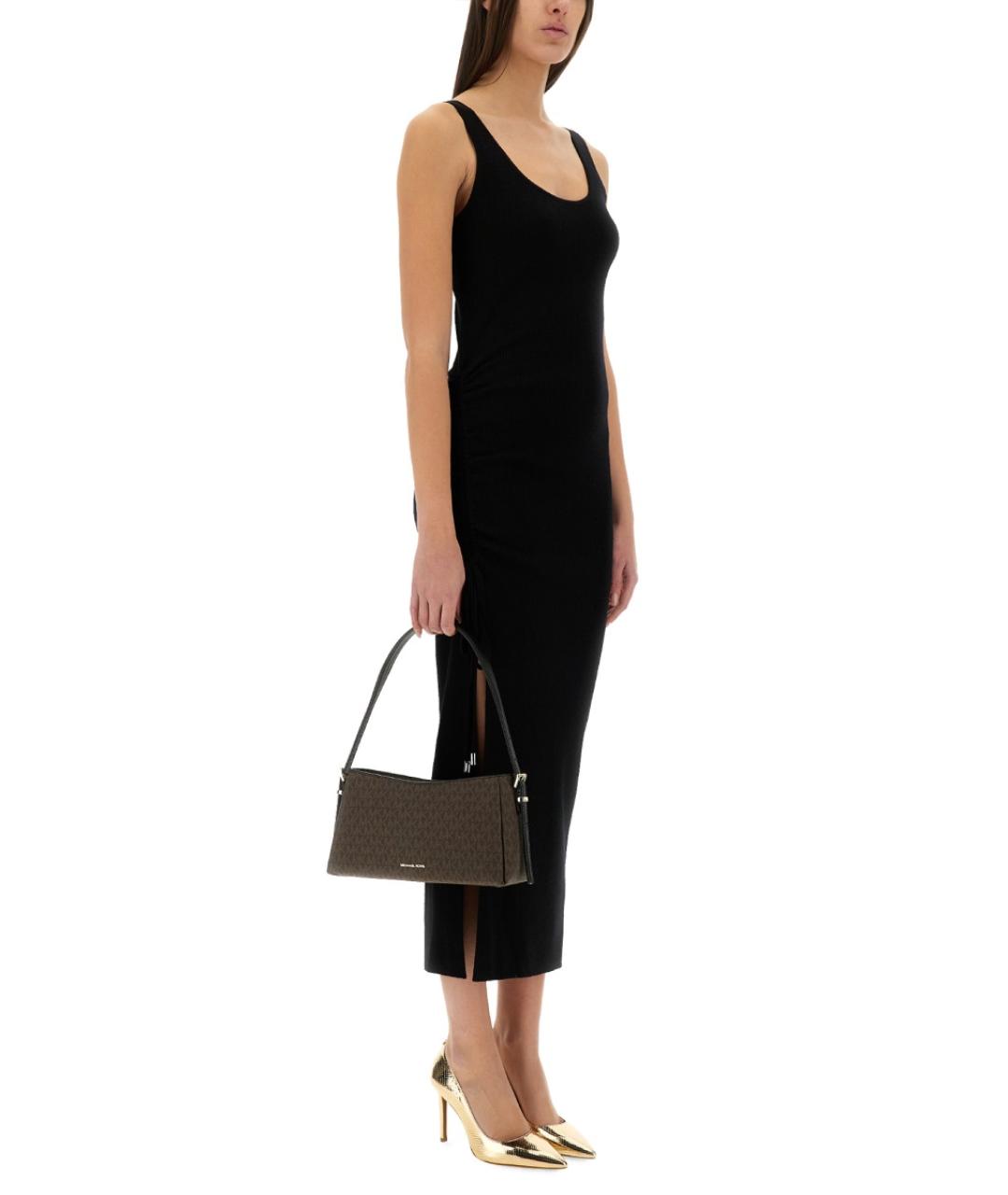 MICHAEL KORS Черное шерстяное повседневное платье, фото 2