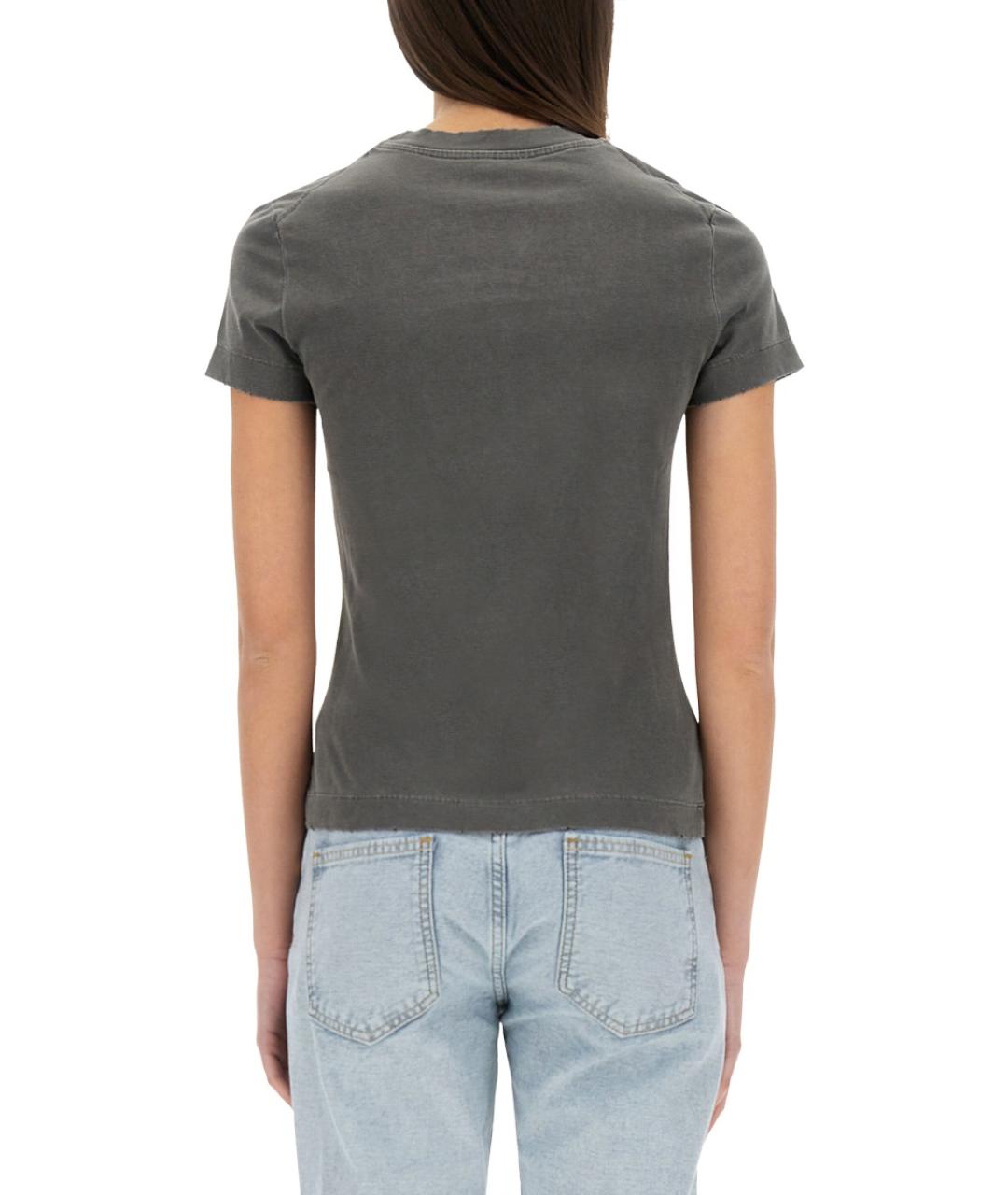 MOSCHINO JEANS Черная хлопковая футболка, фото 3