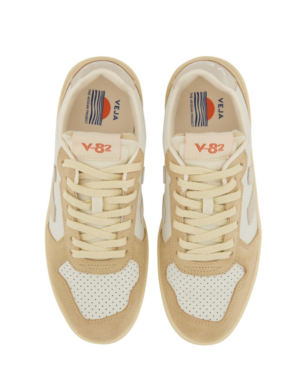 VEJA Бежевые кожаные кроссовки, фото 4