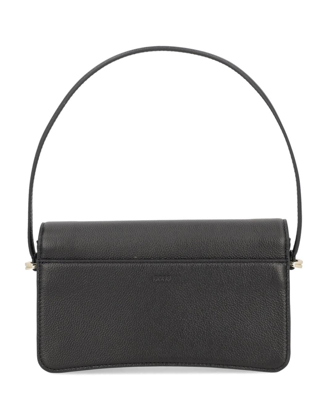 HUGO BOSS Черная кожаная сумка через плечо, фото 2