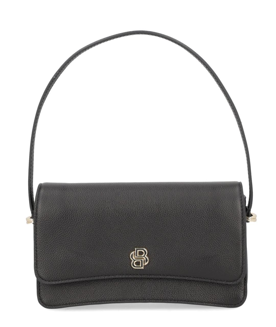 HUGO BOSS Черная кожаная сумка через плечо, фото 1