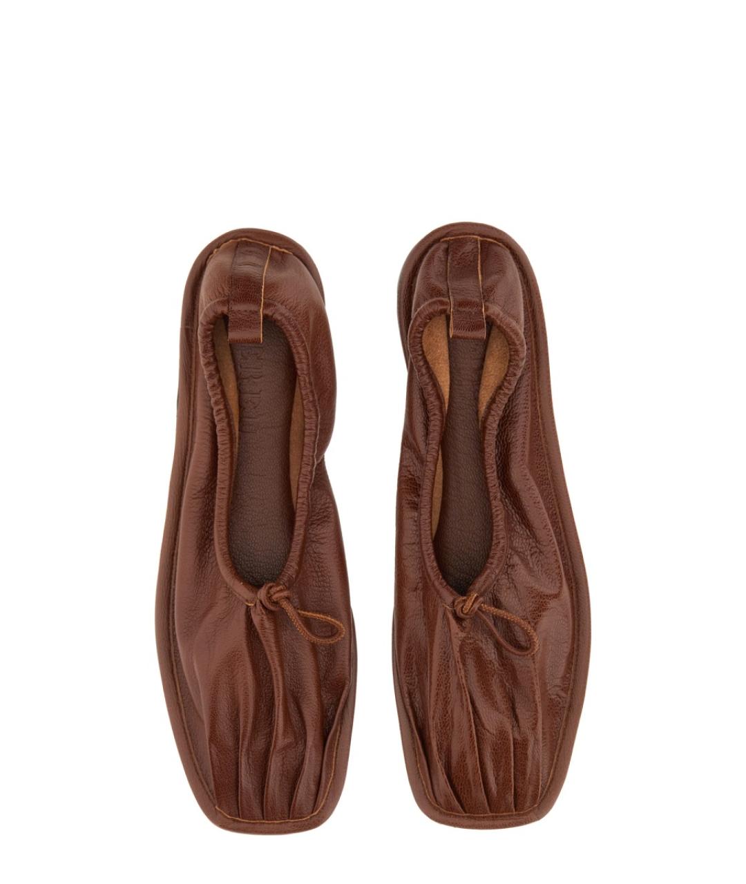 HEREU Коричневые кожаные балетки, фото 6