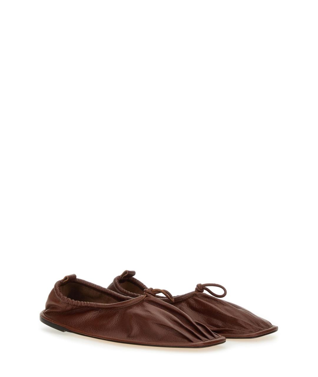 HEREU Коричневые кожаные балетки, фото 2