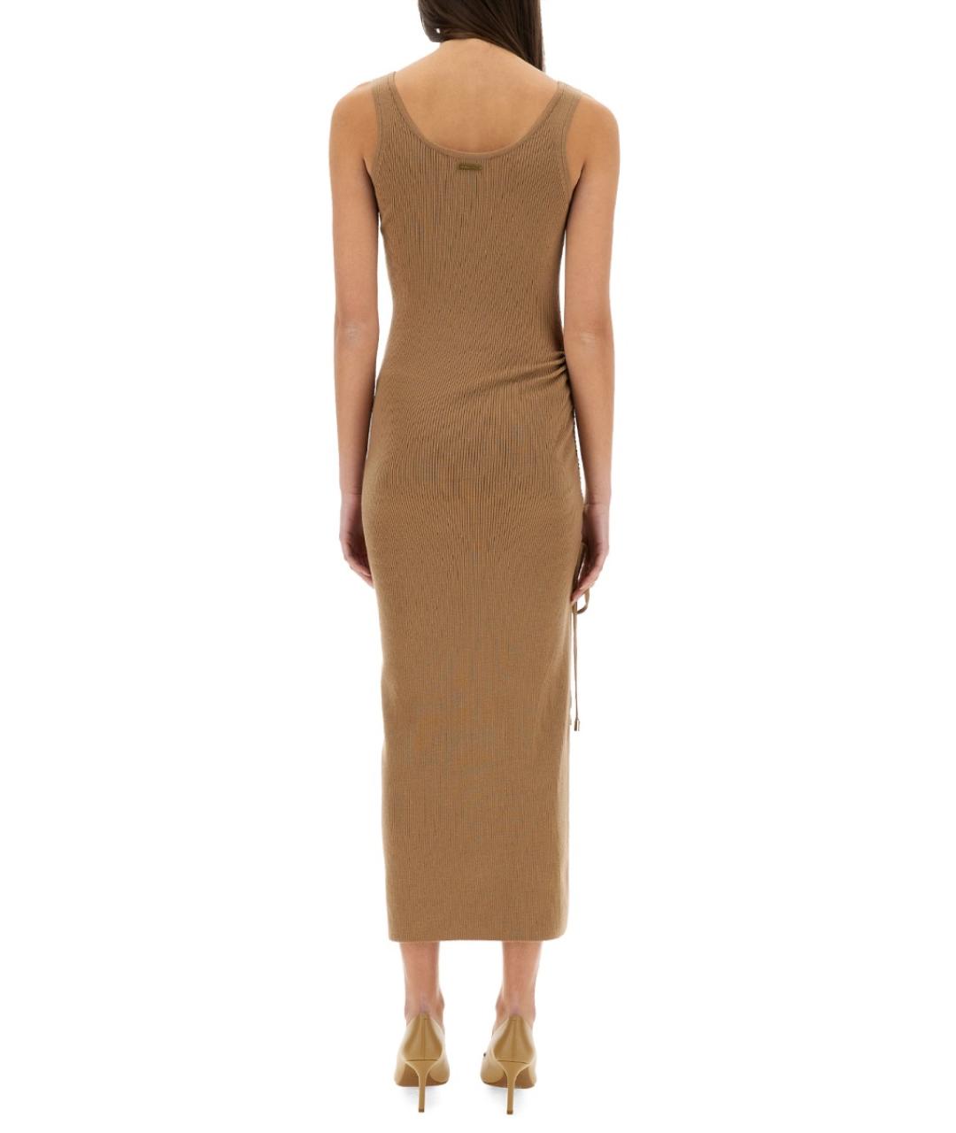 MICHAEL KORS Бежевое шерстяное повседневное платье, фото 3