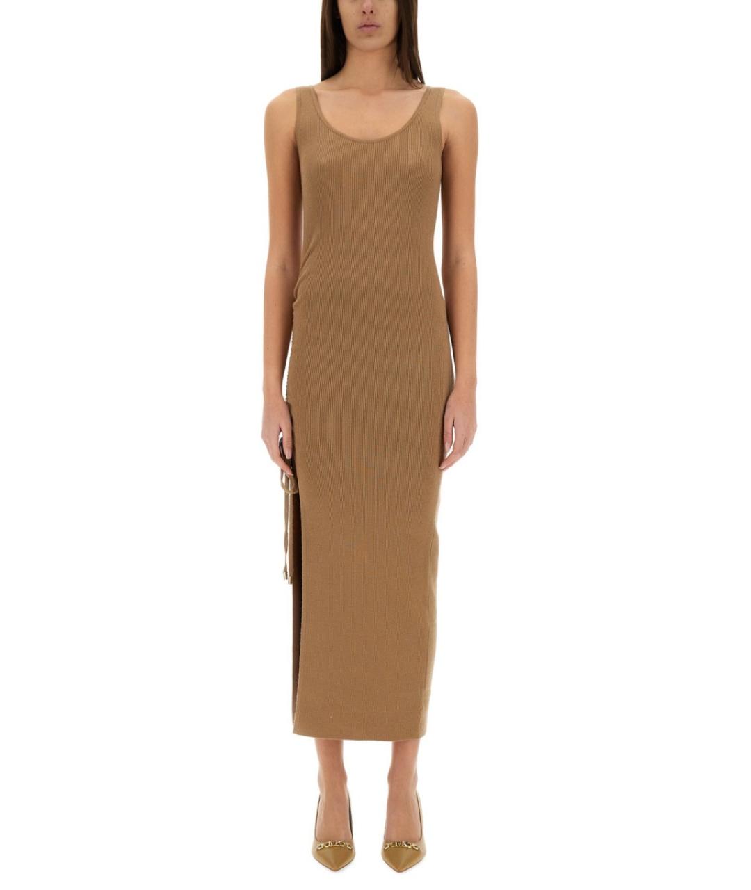 MICHAEL KORS Бежевое шерстяное повседневное платье, фото 5