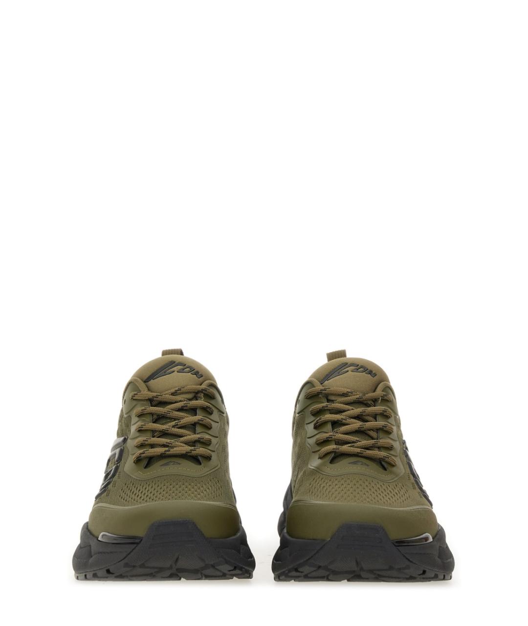 DSQUARED2 Зеленые синтетические низкие кроссовки / кеды, фото 4