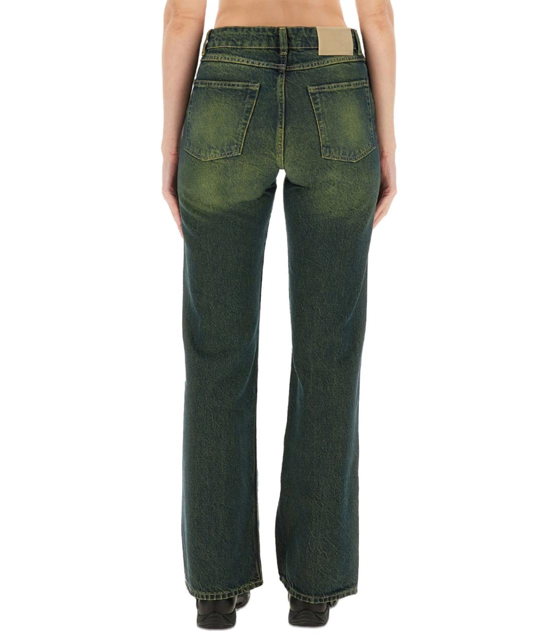 OUR LEGACY Зеленые хлопковые прямые джинсы, фото 3