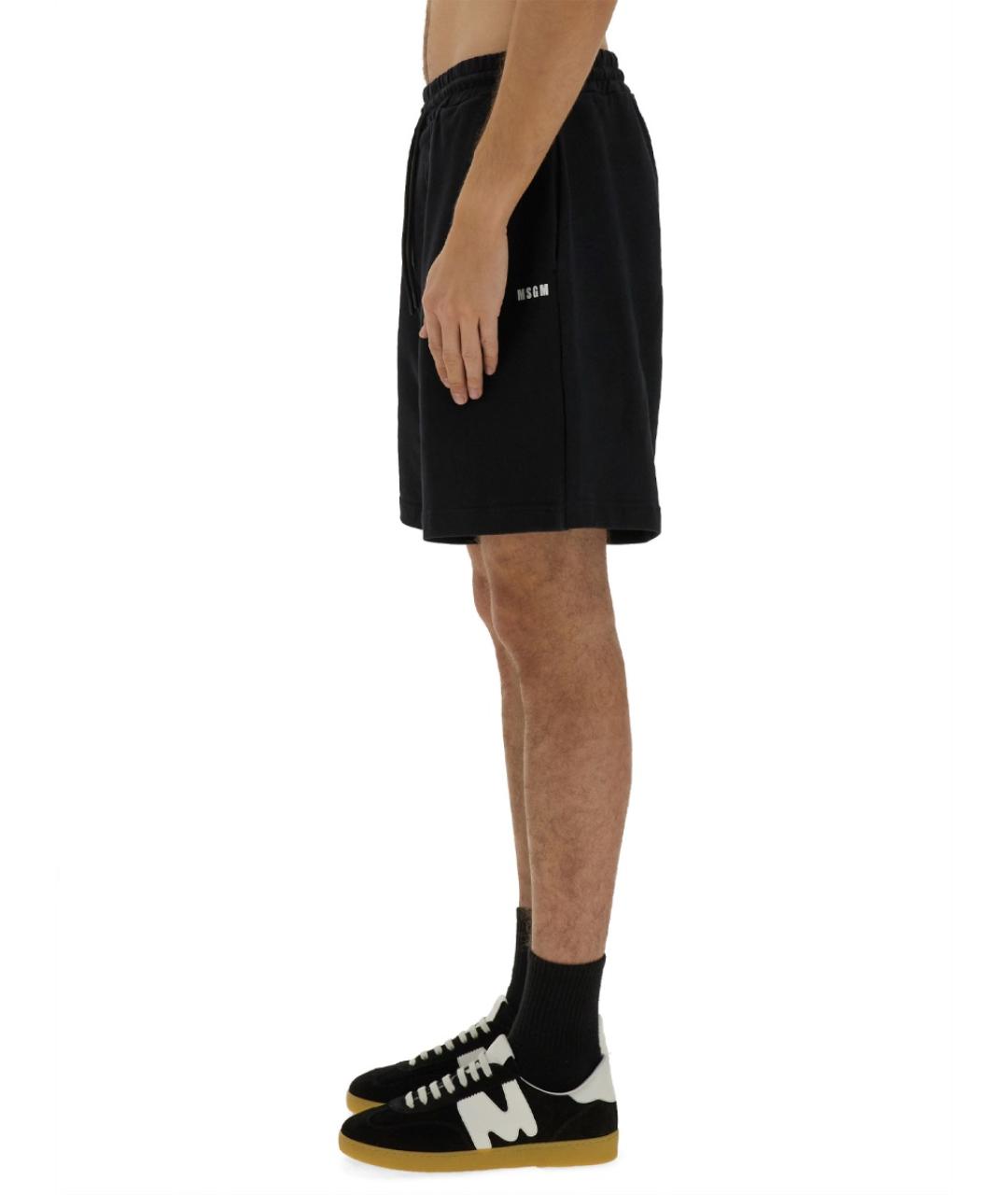 MSGM Черные хлопковые шорты, фото 4