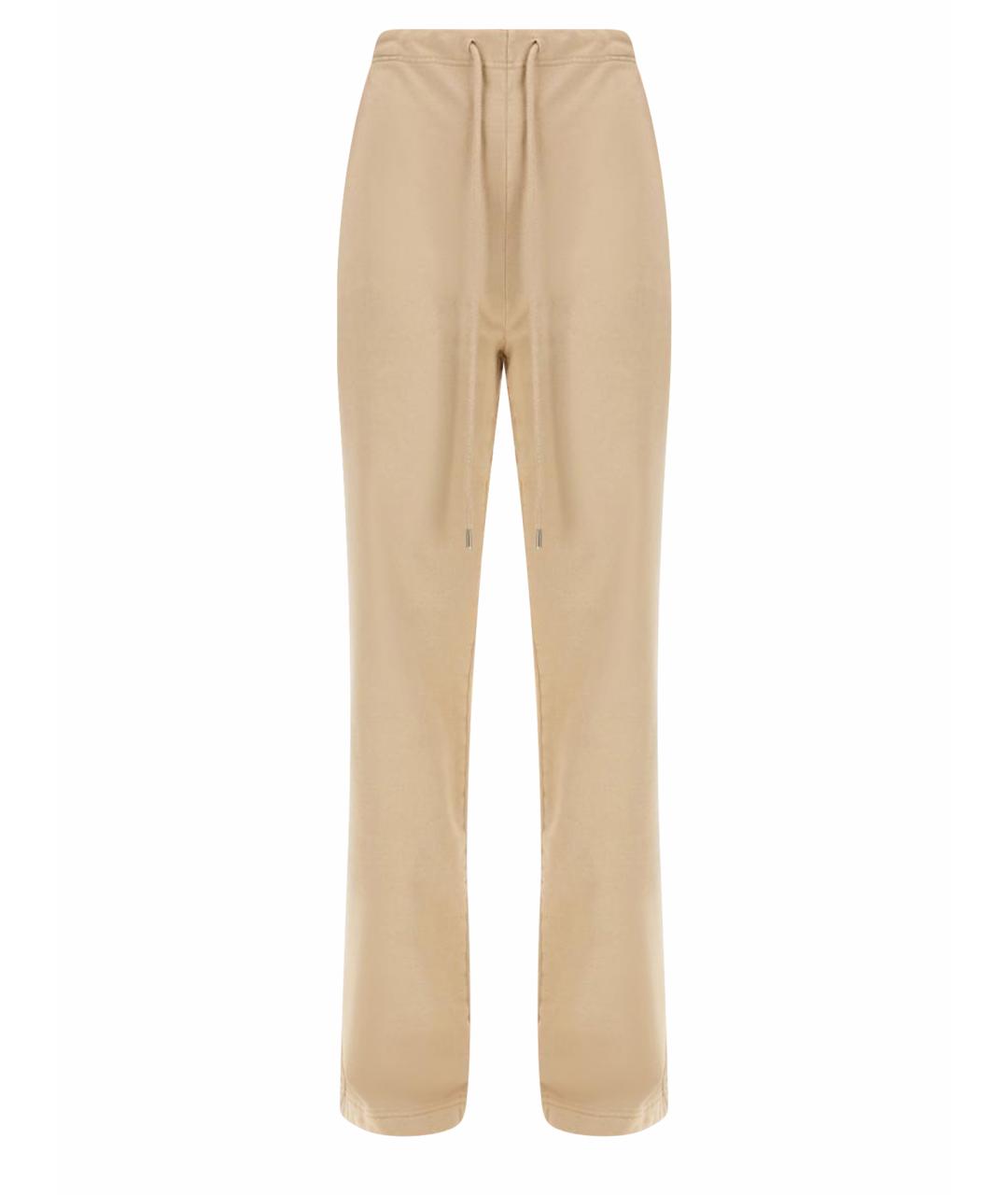 MOSCHINO JEANS Бежевые хлопковые прямые брюки, фото 1