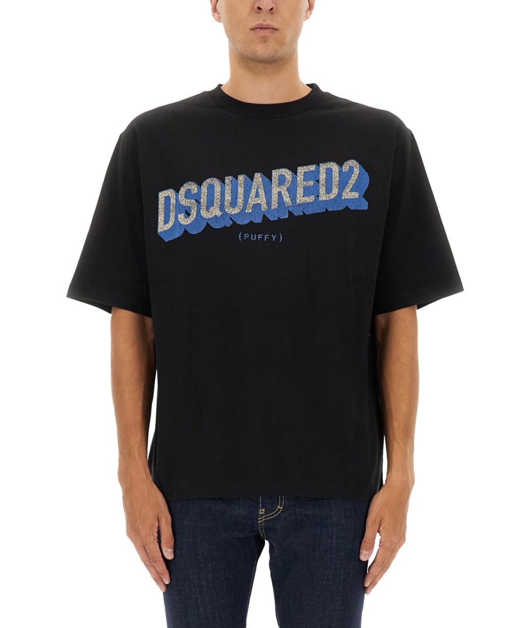 DSQUARED2 Черная хлопковая футболка, фото 5