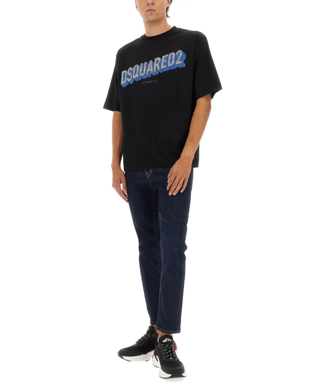 DSQUARED2 Черная хлопковая футболка, фото 2