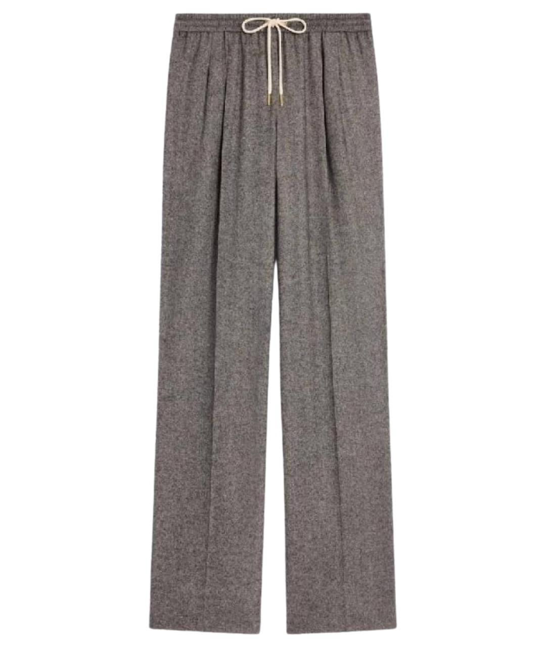 CELINE Серые шерстяные брюки широкие, фото 1
