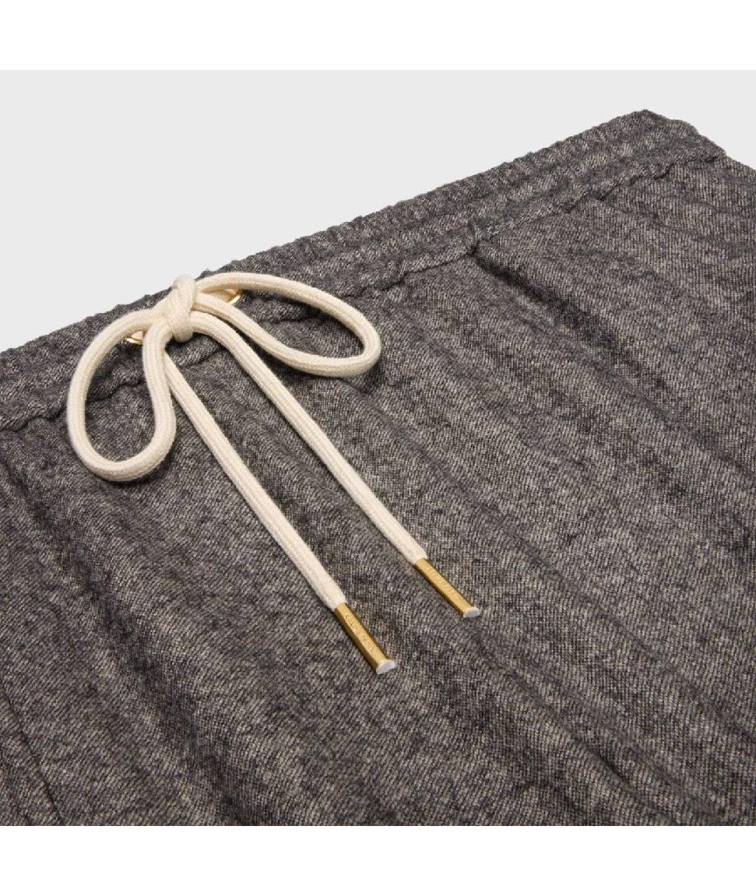 CELINE Серые шерстяные брюки широкие, фото 3