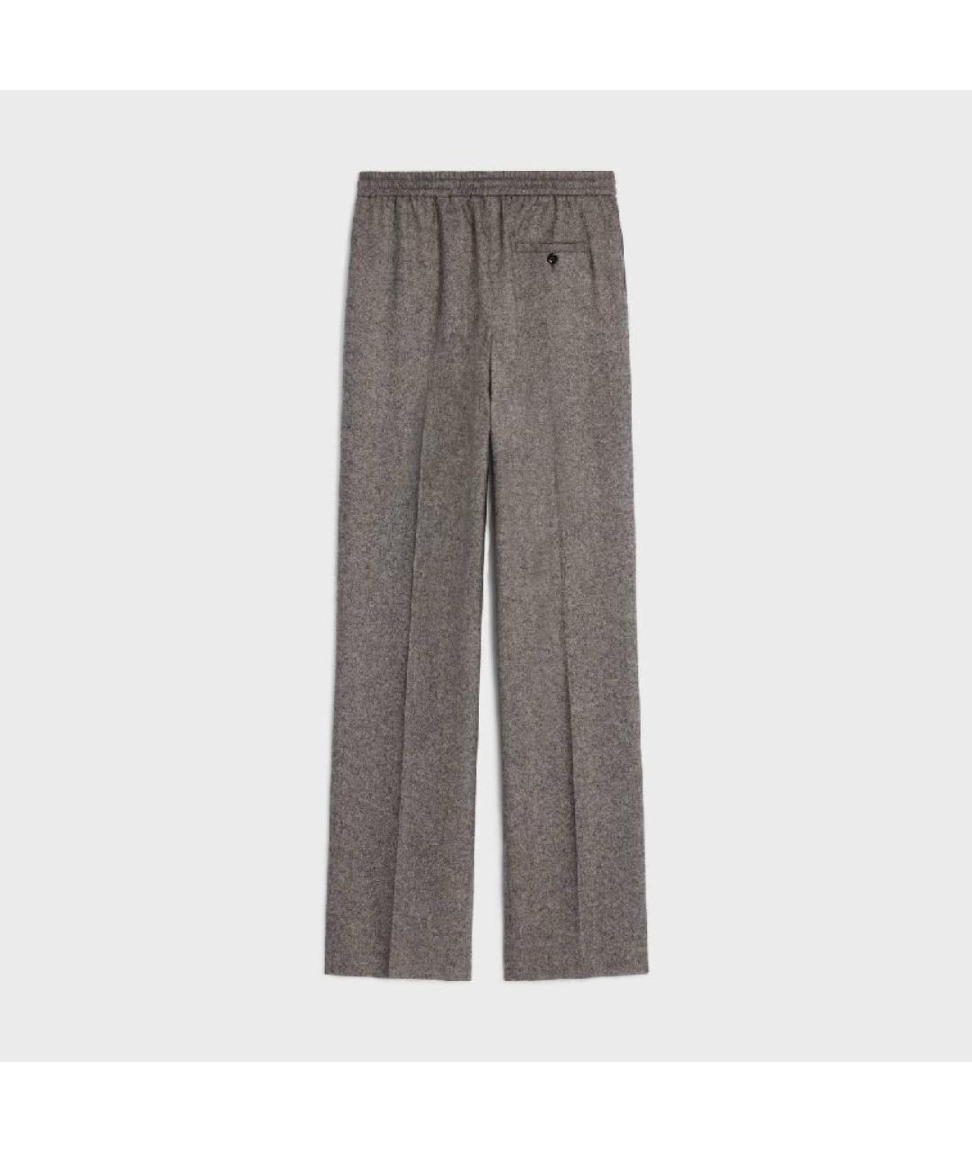 CELINE Серые шерстяные брюки широкие, фото 2