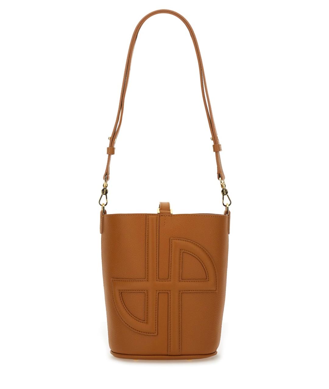 PATOU Коричневая кожаная сумка через плечо, фото 1