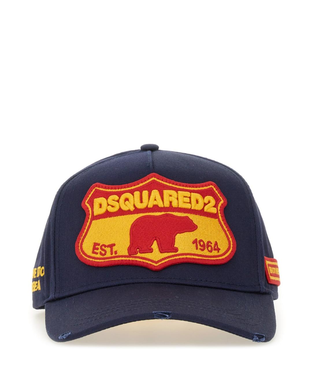 DSQUARED2 Синяя хлопковая кепка/бейсболка, фото 1