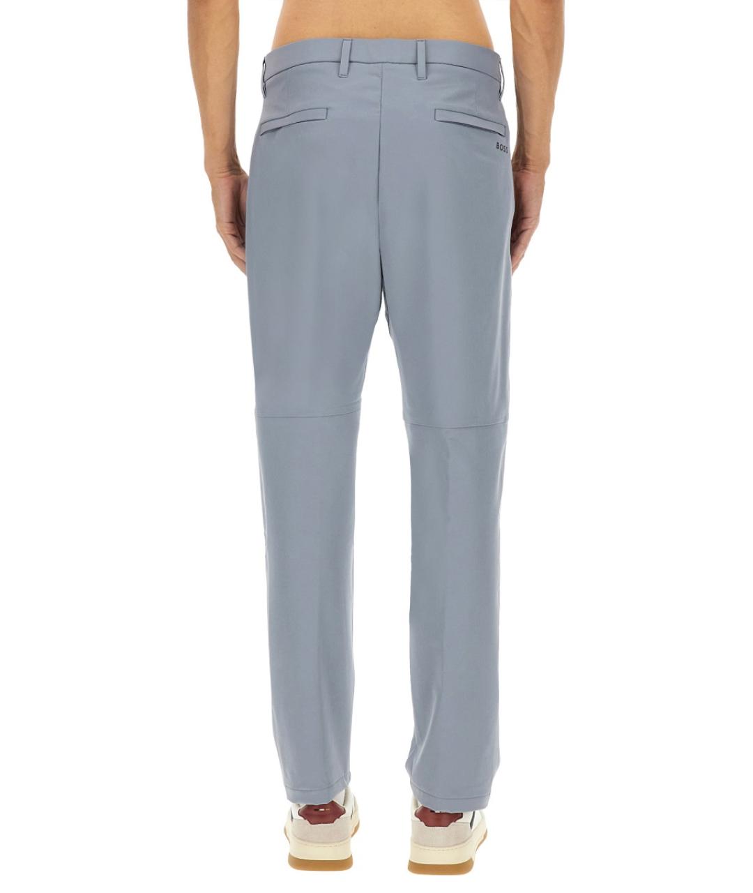 HUGO BOSS Серые хлопковые повседневные брюки, фото 3