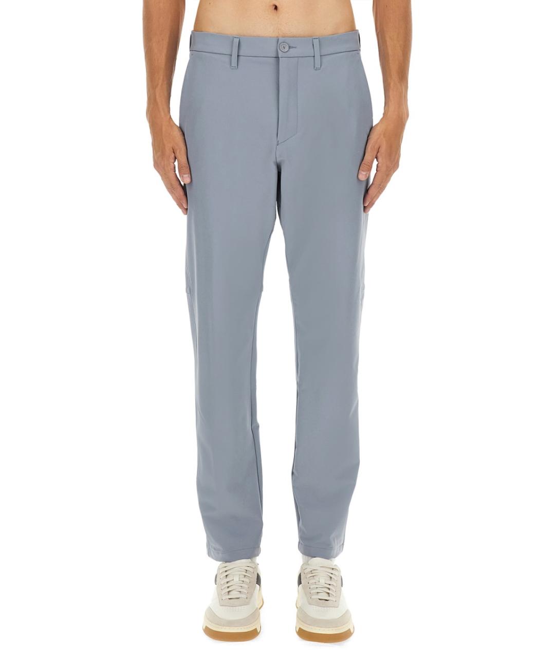 HUGO BOSS Серые хлопковые повседневные брюки, фото 5