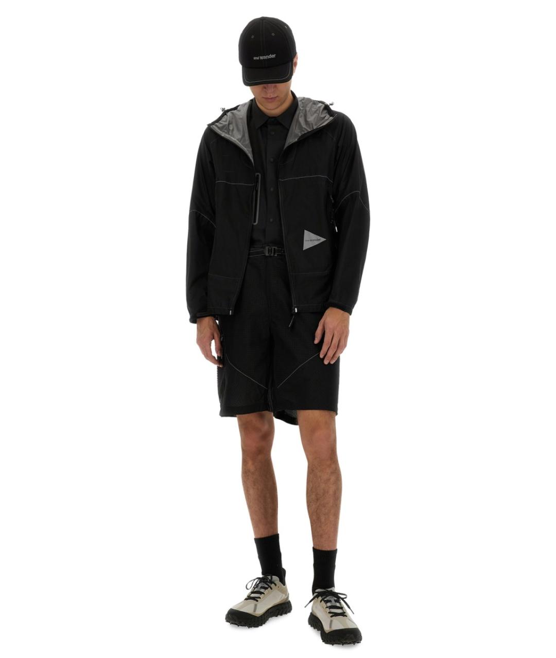 AND WANDER Черная полиамидовая куртка, фото 3