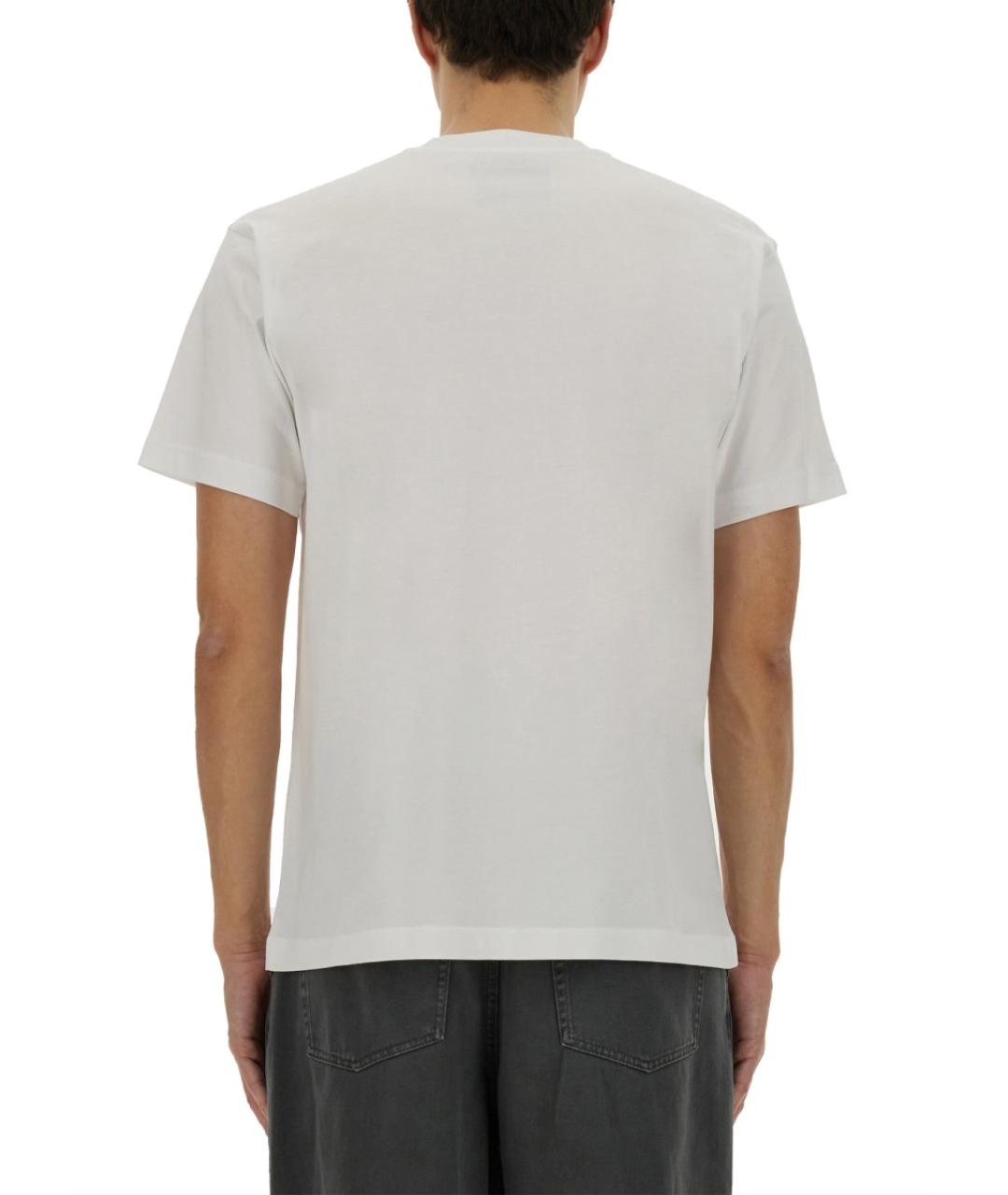 MOSCHINO Белая хлопковая футболка, фото 4