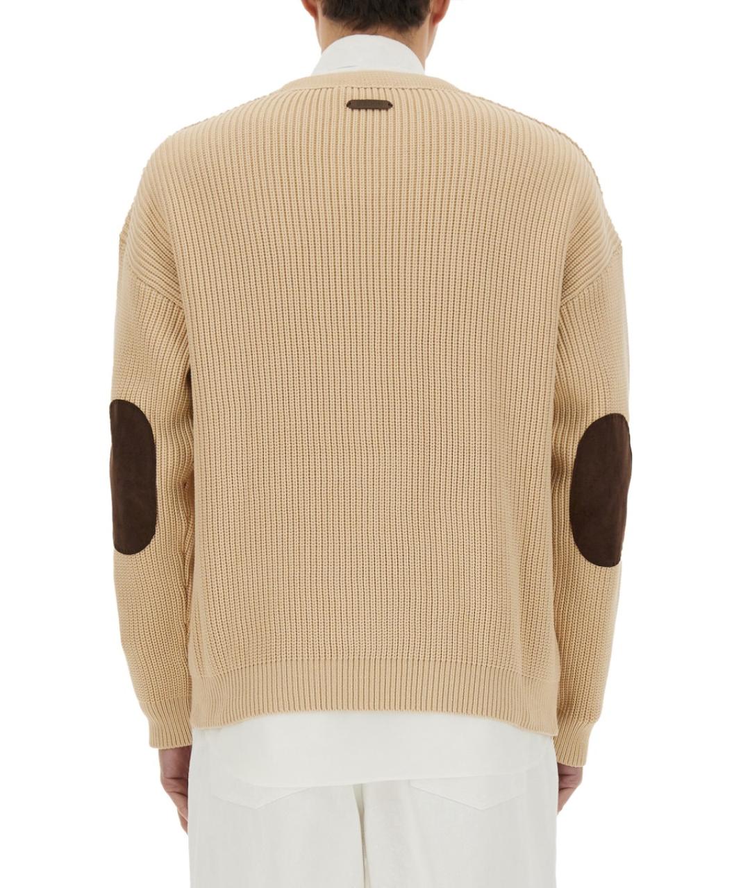 MOSCHINO Бежевый хлопковый кардиган, фото 4