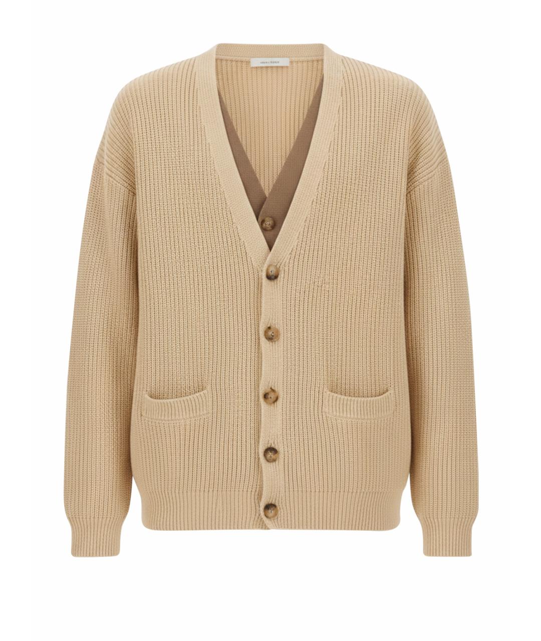 MOSCHINO Бежевый хлопковый кардиган, фото 1