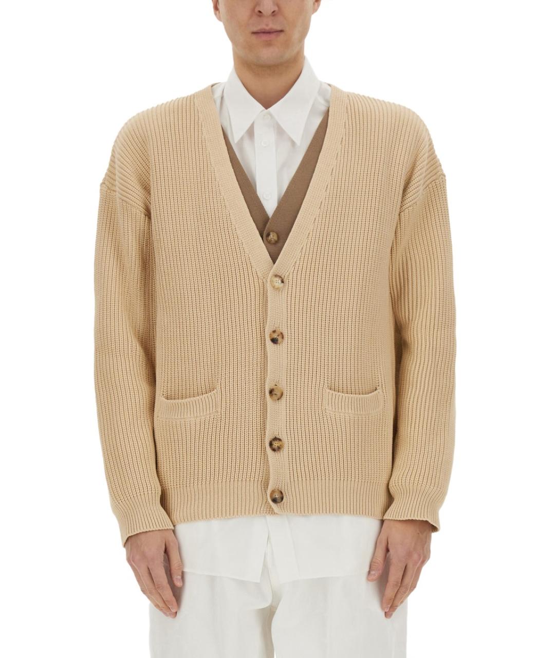 MOSCHINO Бежевый хлопковый кардиган, фото 5