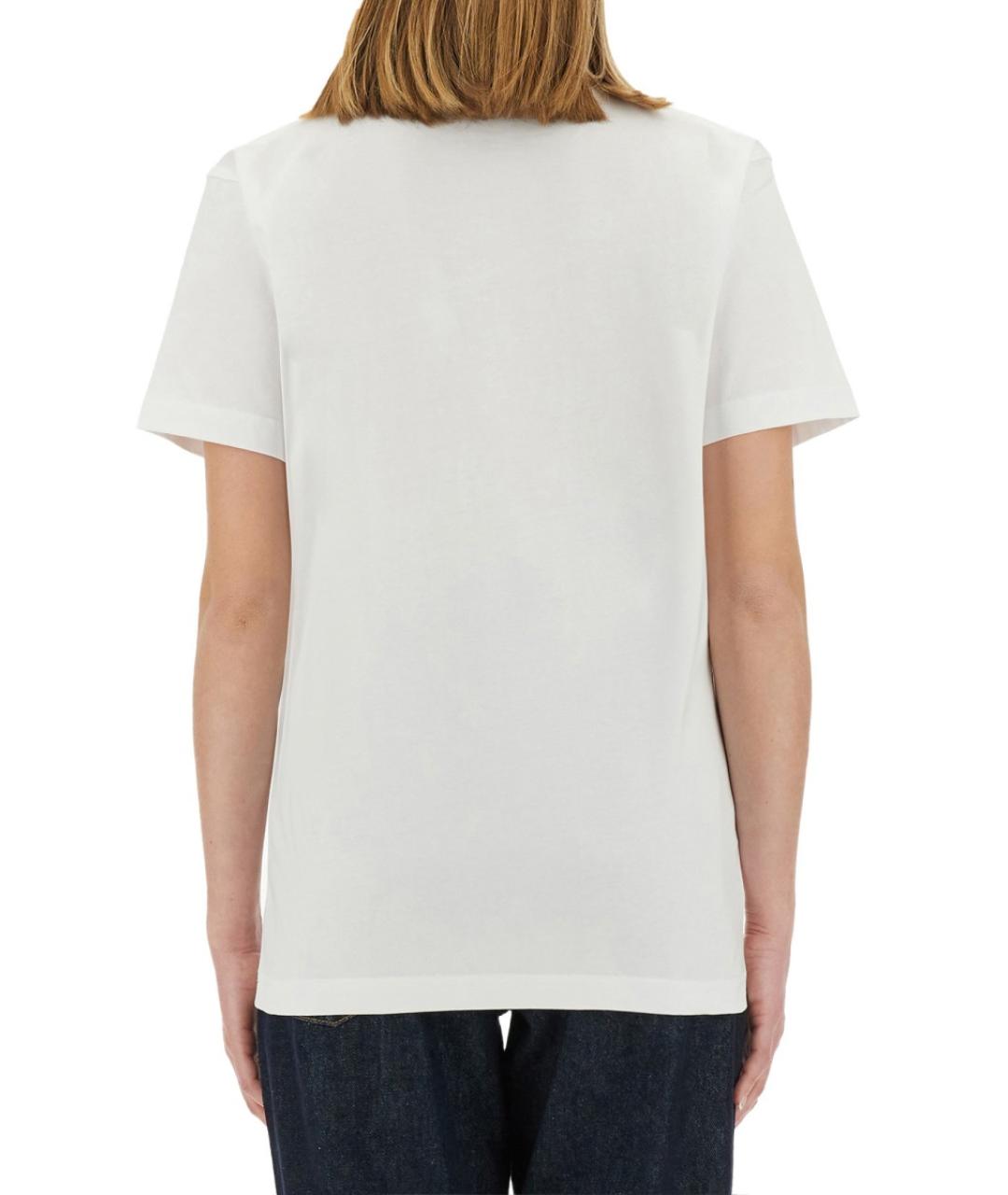 MOSCHINO Белая хлопковая футболка, фото 5