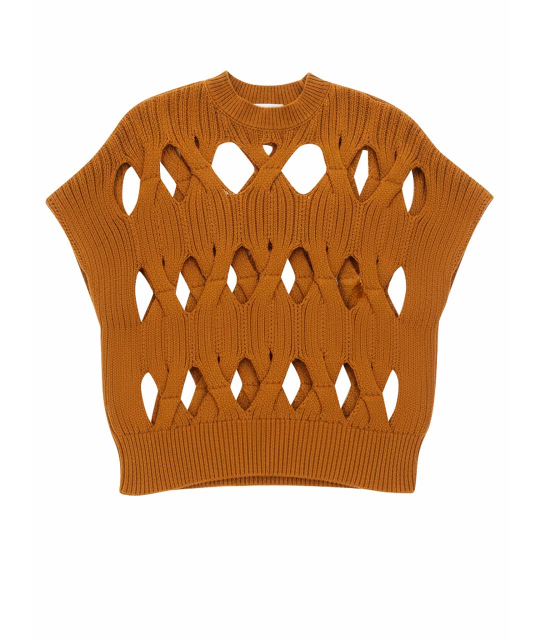 ALYSI Оранжевая хлопковая жилетка, фото 1