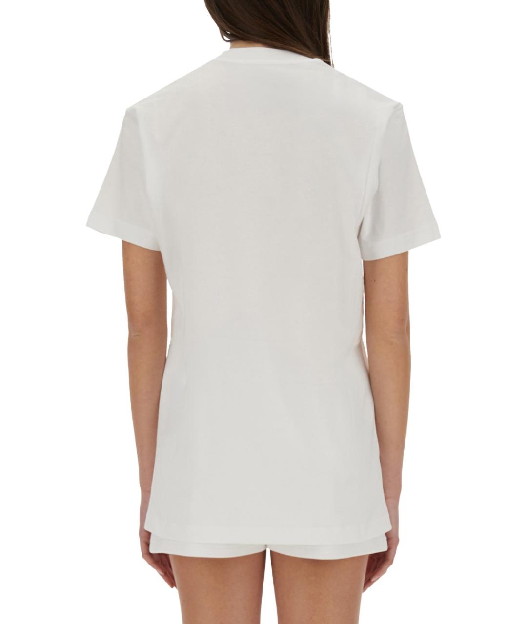 MOSCHINO Белая хлопковая футболка, фото 3