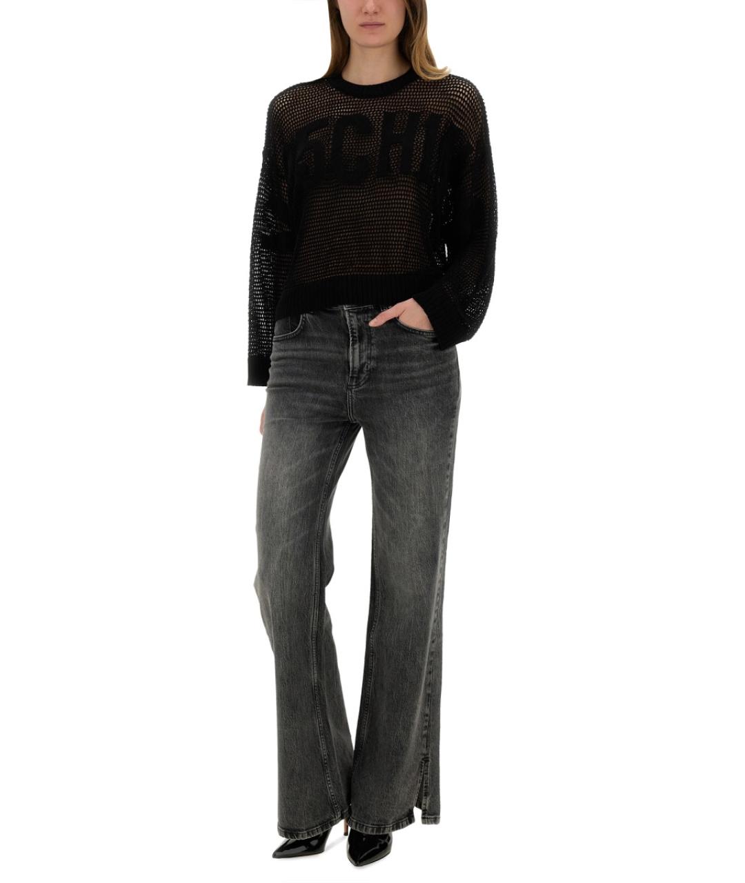 MOSCHINO JEANS Серые хлопковые джинсы клеш, фото 2