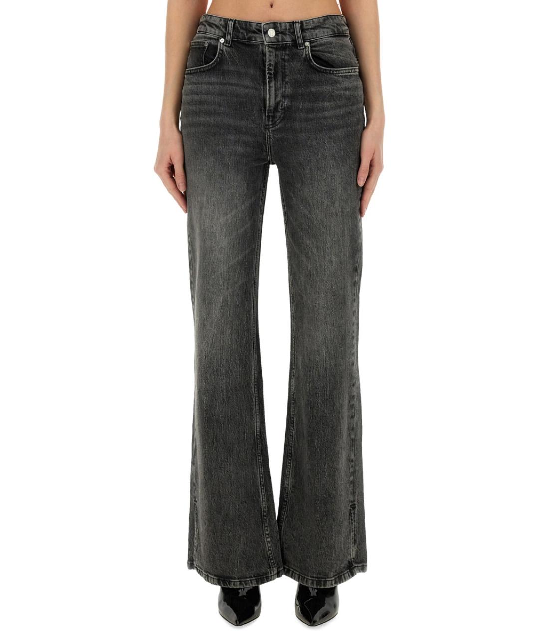 MOSCHINO JEANS Серые хлопковые джинсы клеш, фото 5