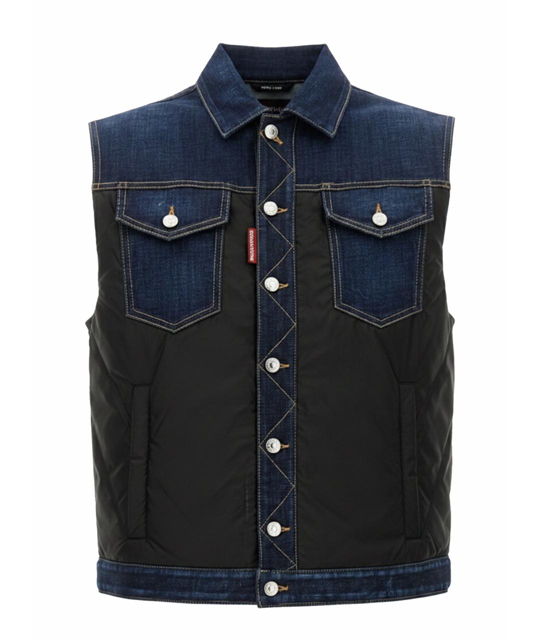 DSQUARED2 Синий хлопковый жилет, фото 1