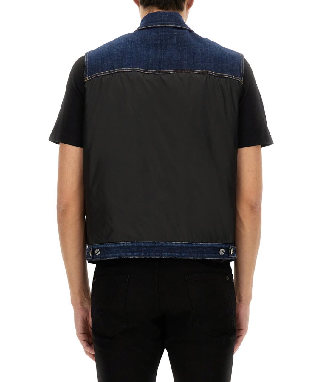 DSQUARED2 Синий хлопковый жилет, фото 3