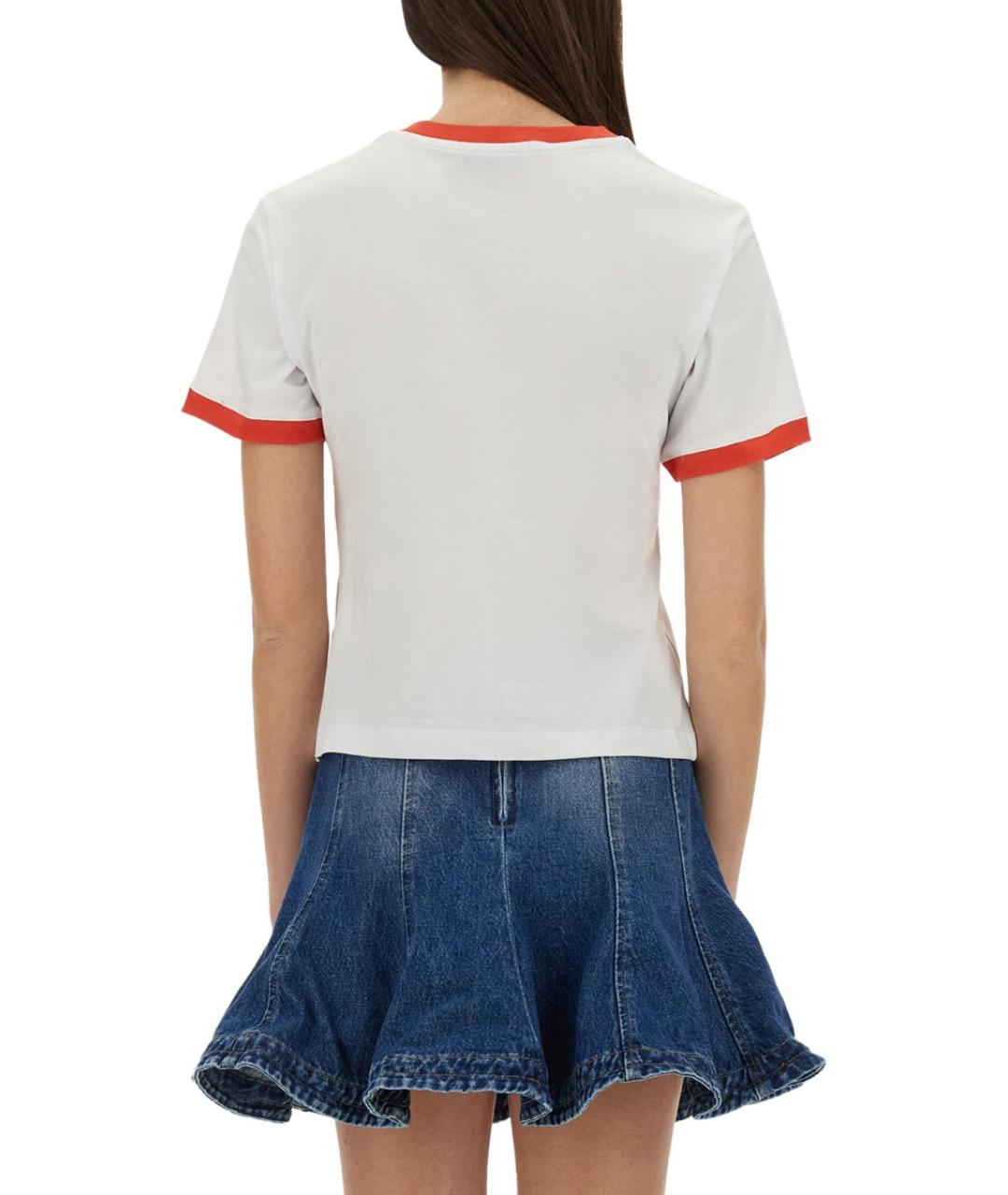 MSGM Белая хлопковая футболка, фото 4