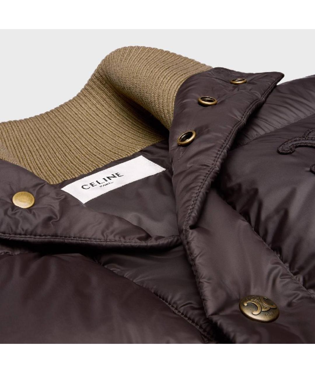 CELINE Коричневый полиамидовый жилет, фото 4