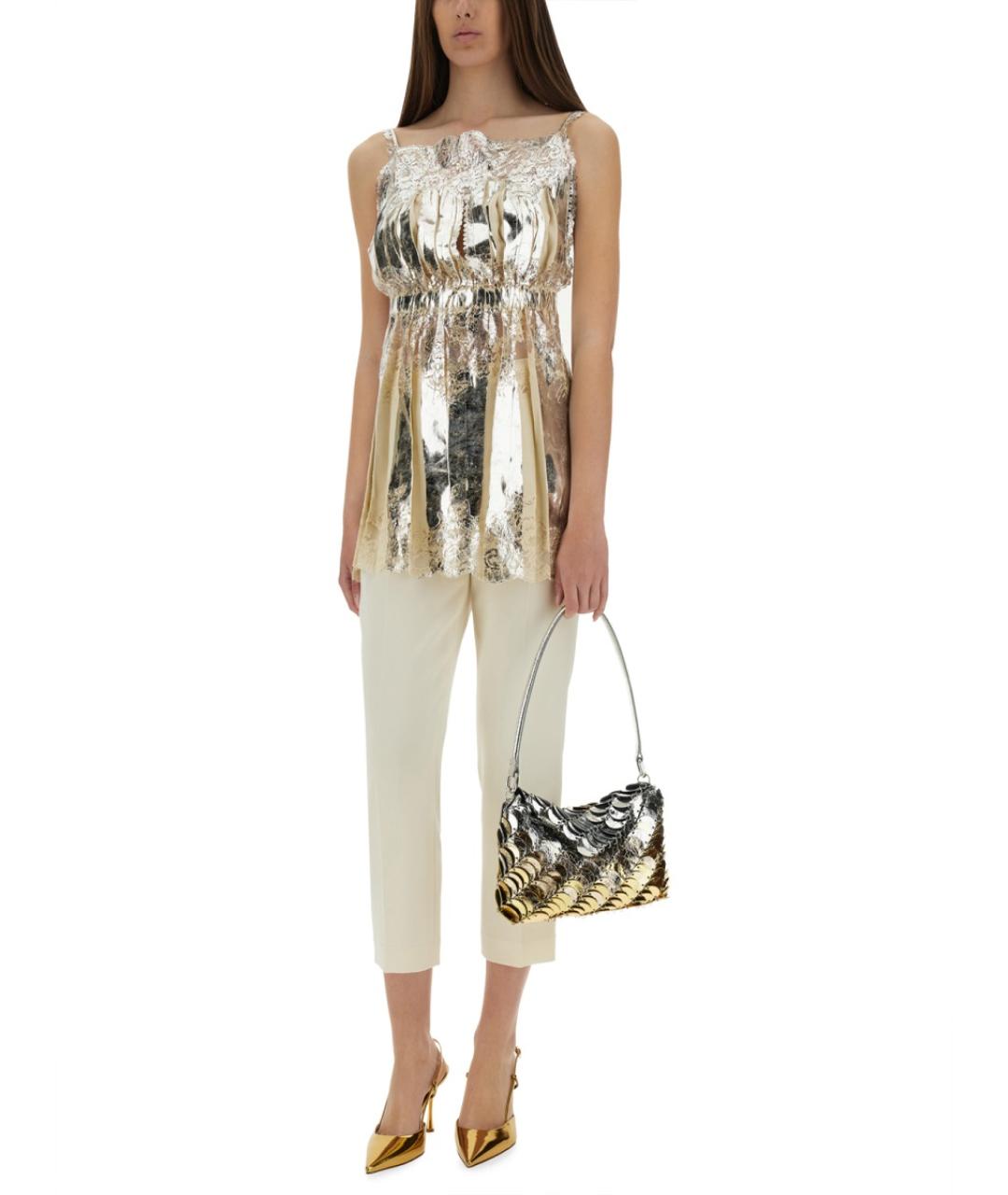 PACO RABANNE Белая полиэстеровая блузы, фото 3