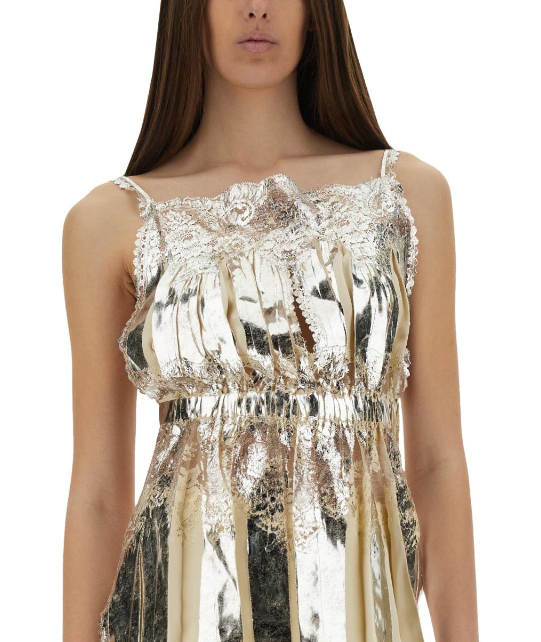 PACO RABANNE Белая полиэстеровая блузы, фото 5