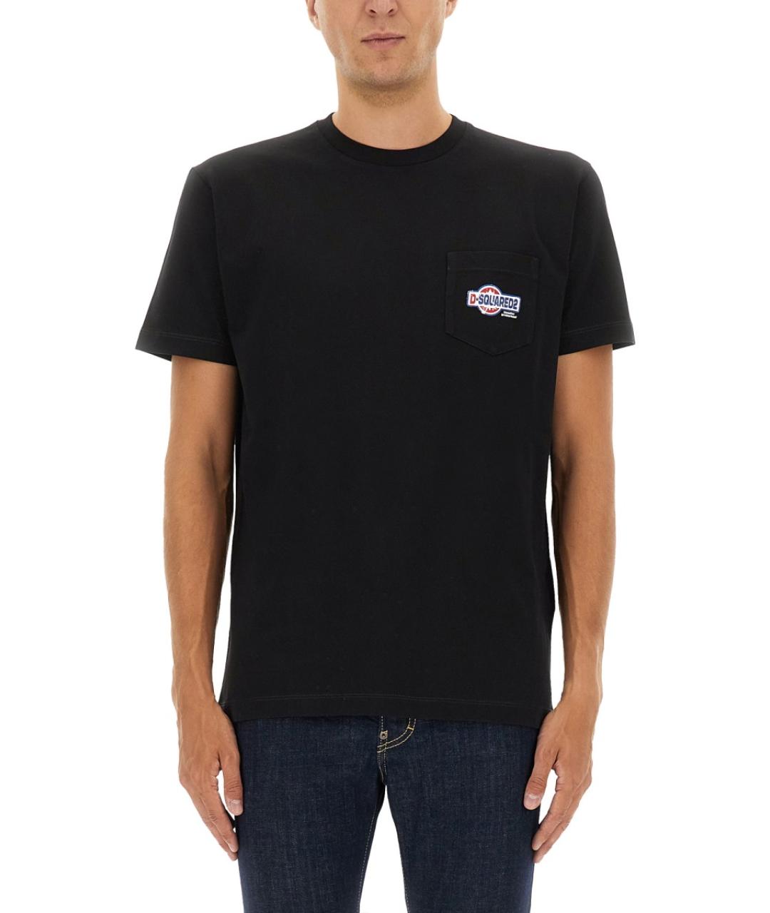 DSQUARED2 Черная хлопковая футболка, фото 5