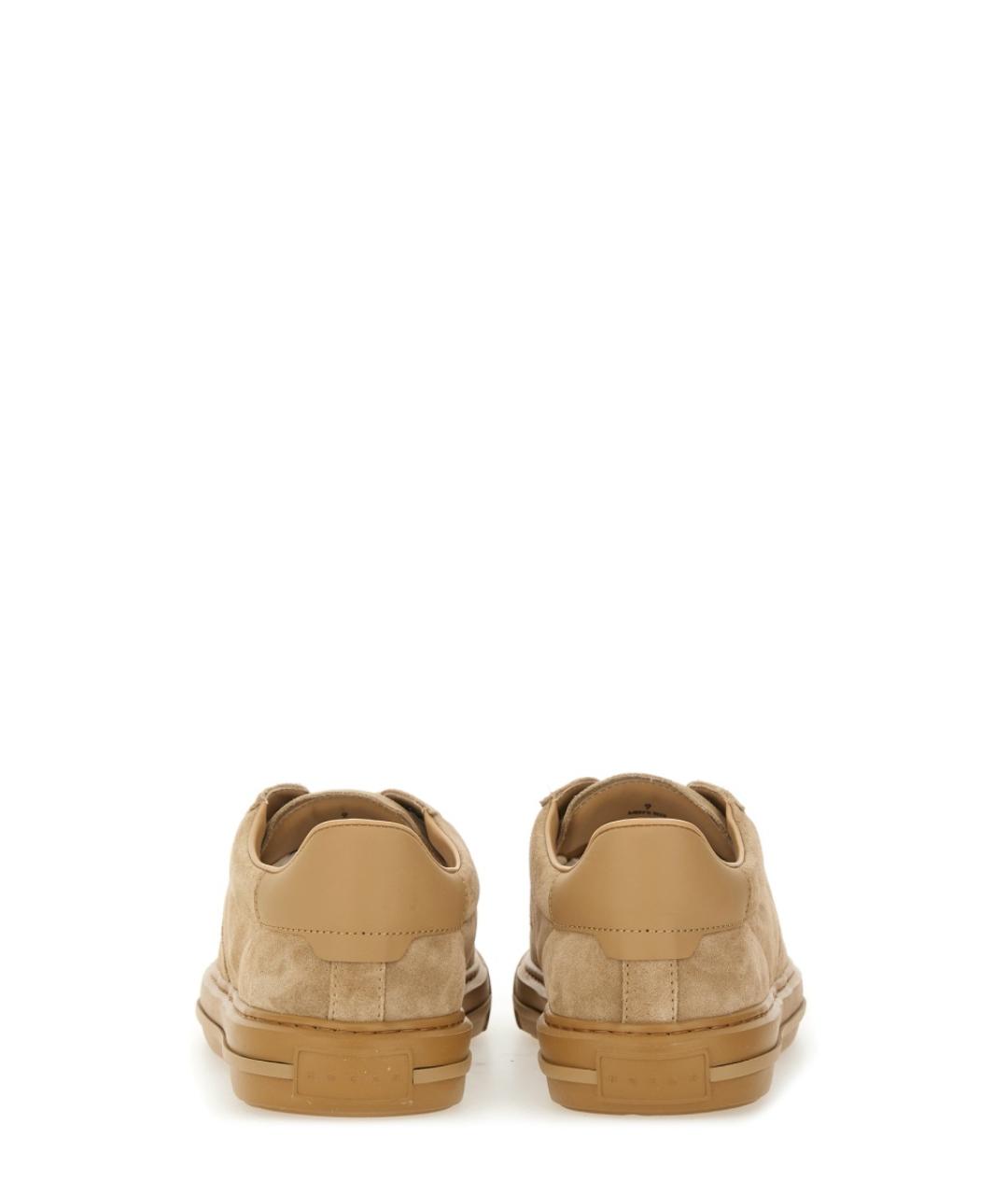 HOGAN Бежевые замшевые низкие кроссовки / кеды, фото 3