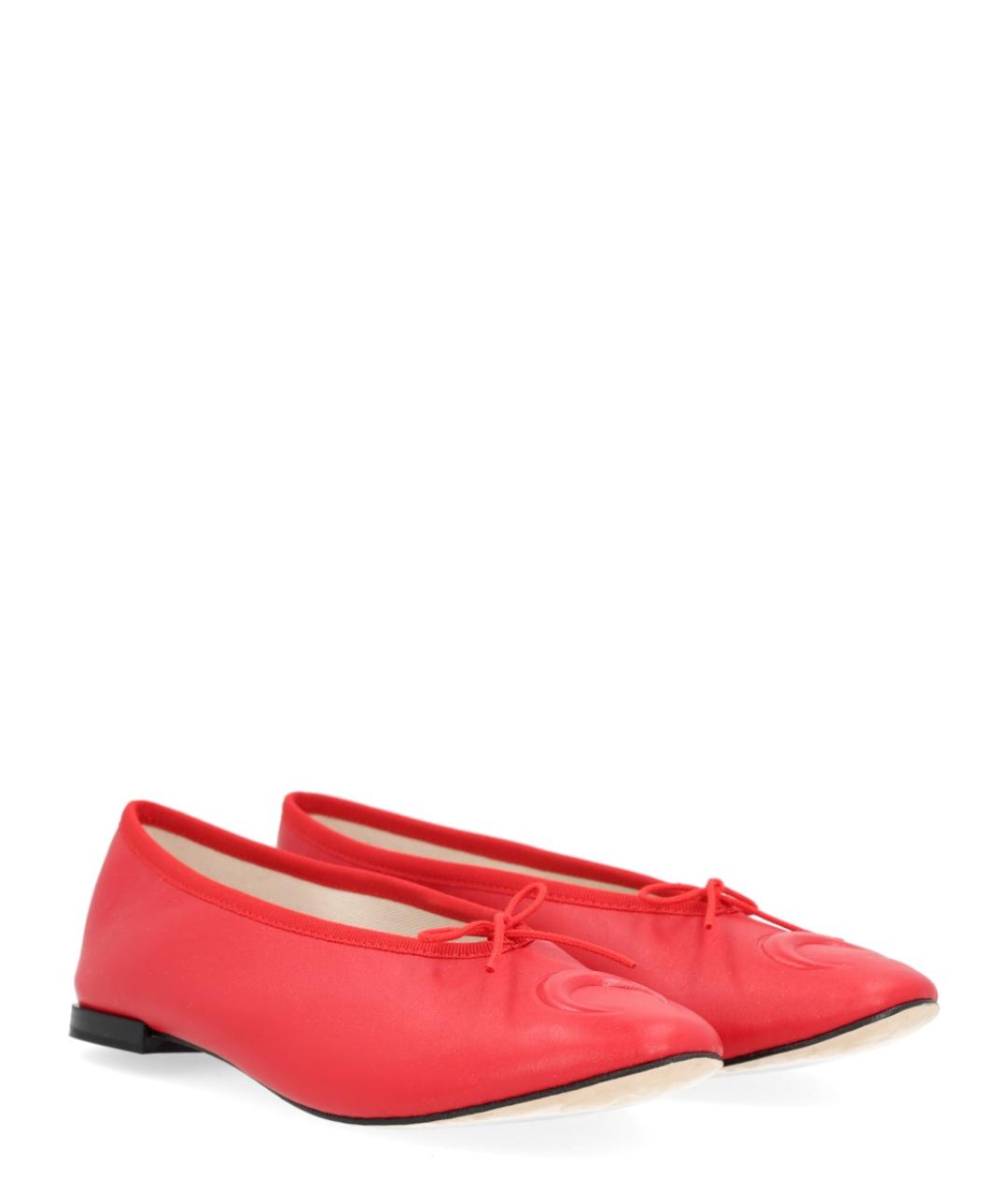 MARINE SERRE Красные кожаные балетки, фото 2