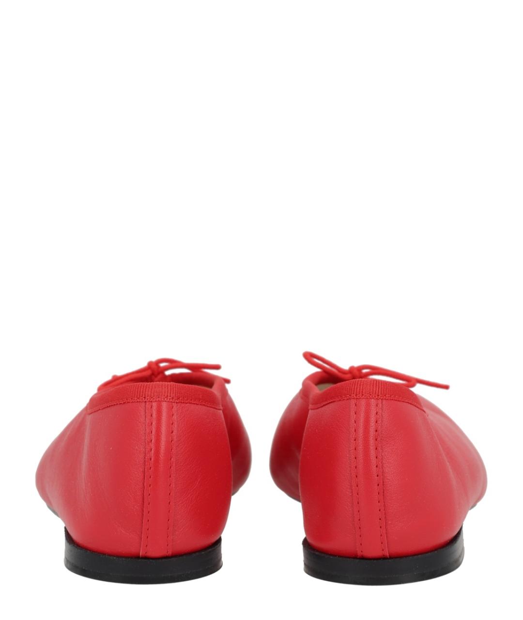 MARINE SERRE Красные кожаные балетки, фото 5
