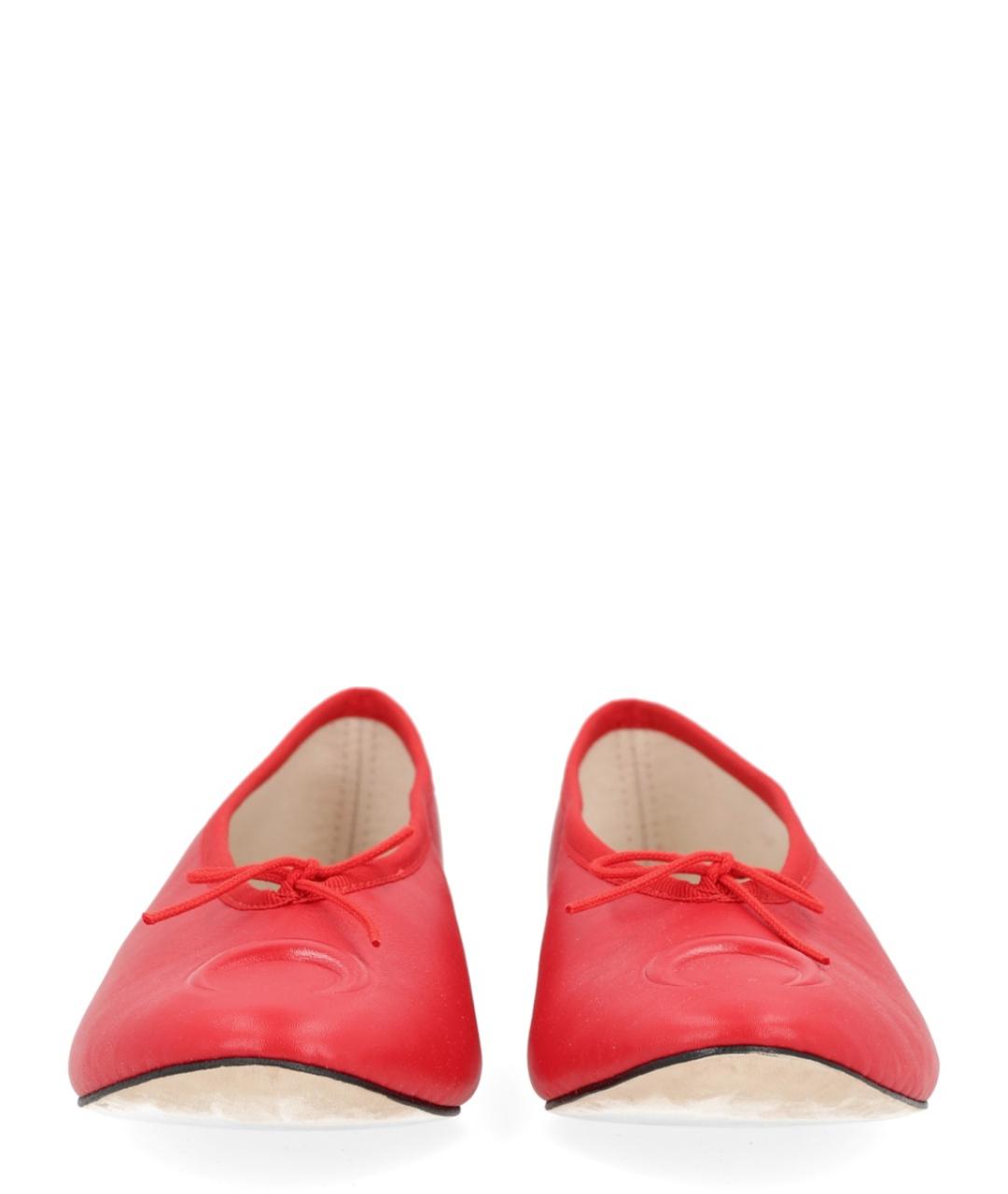 MARINE SERRE Красные кожаные балетки, фото 3