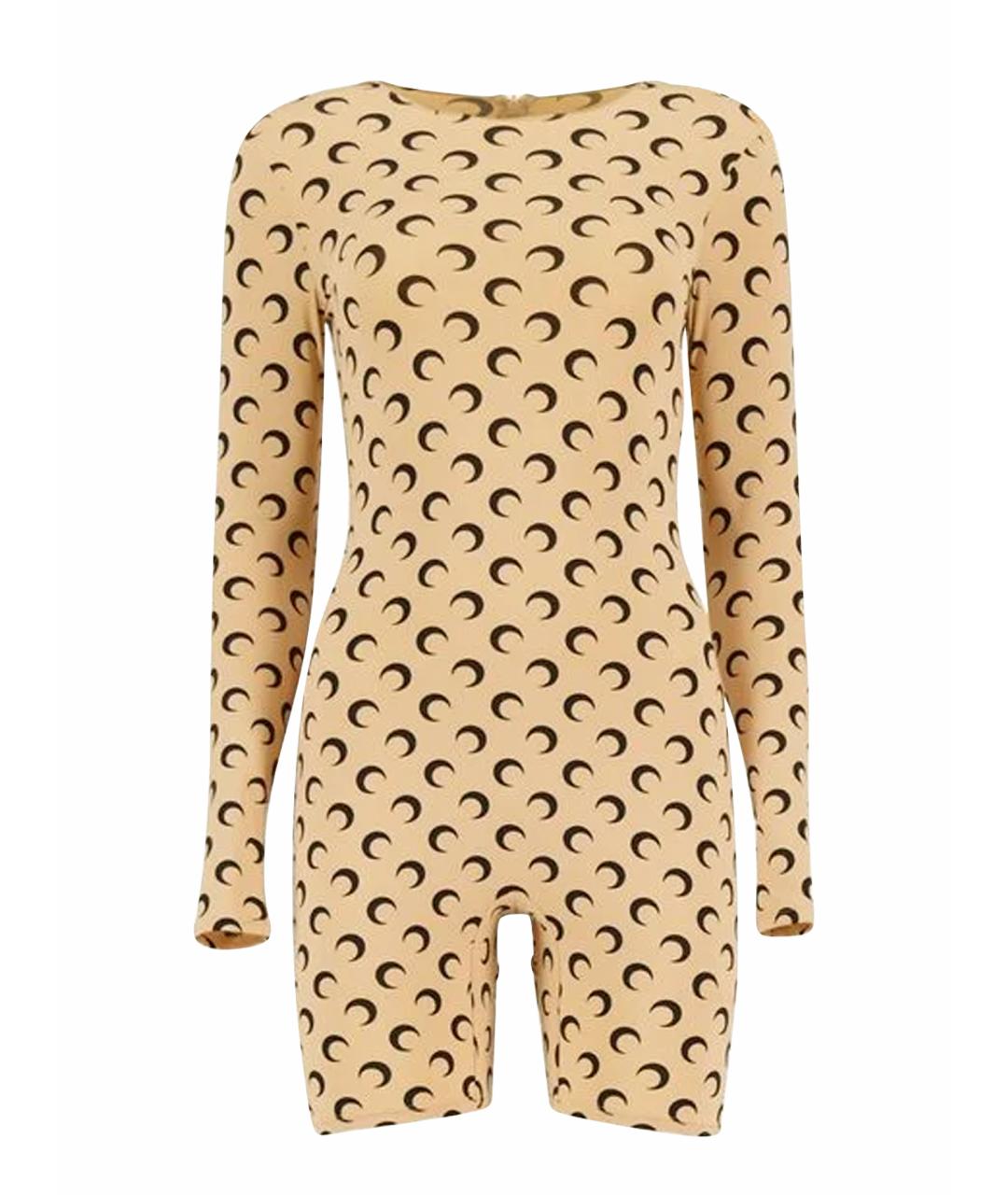 MARINE SERRE Бежевый полиамидовый комбинезон, фото 1