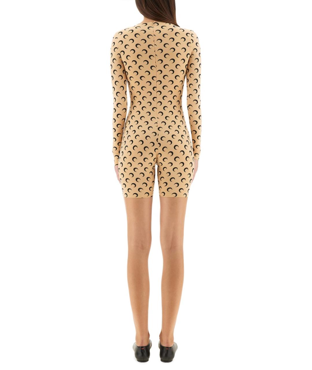 MARINE SERRE Бежевый полиамидовый комбинезон, фото 3