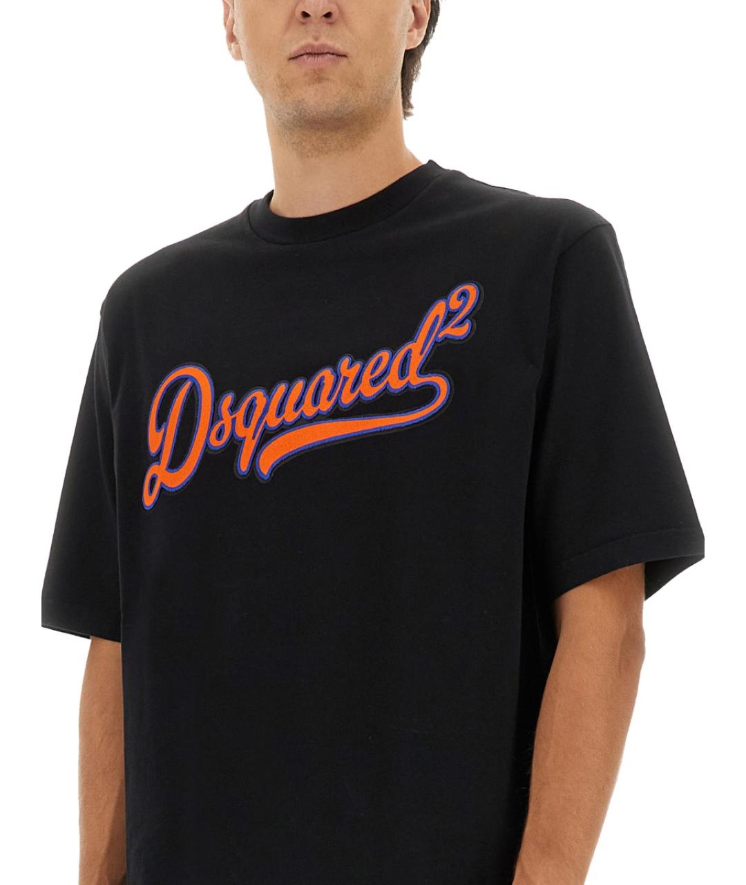 DSQUARED2 Черная хлопковая футболка, фото 4