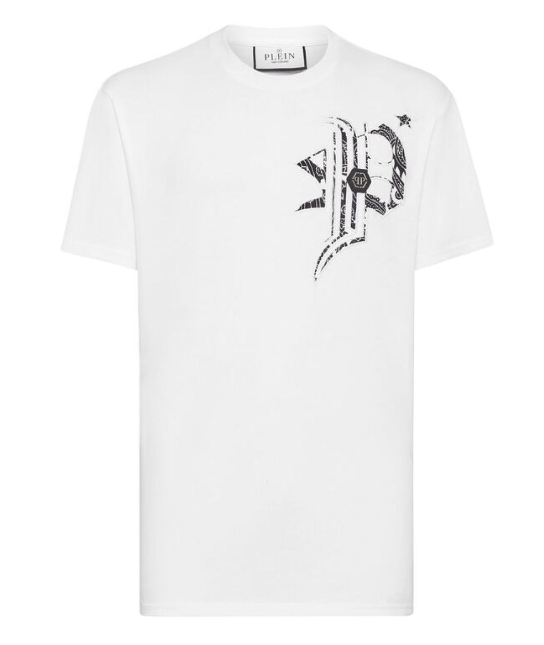 PHILIPP PLEIN Белая хлопковая футболка, фото 1